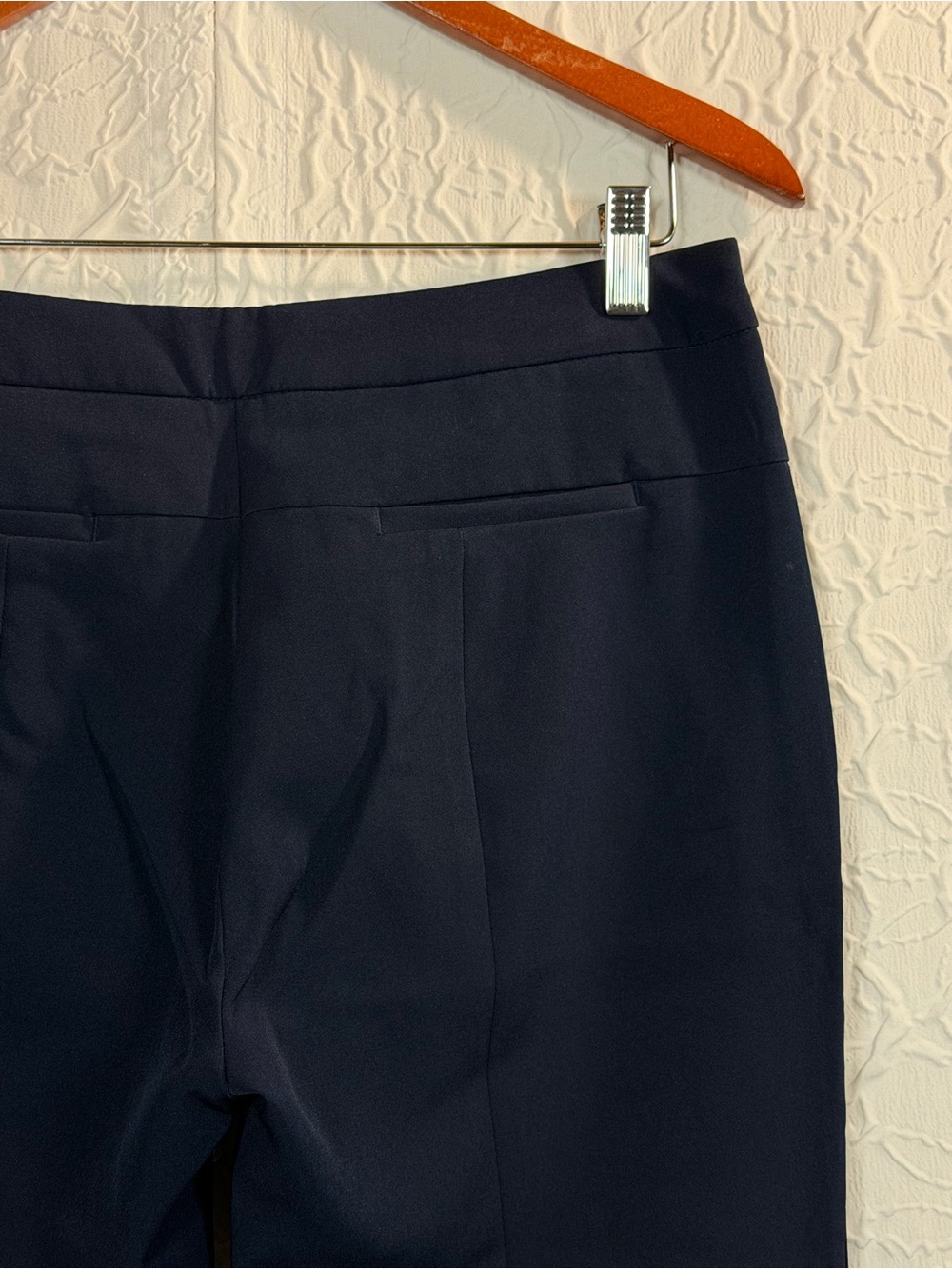 Adrianna Papell Navy D-Ring Slim Ankle Pants Stretch Trouser Navy Size 6 - Picture 5 of 12